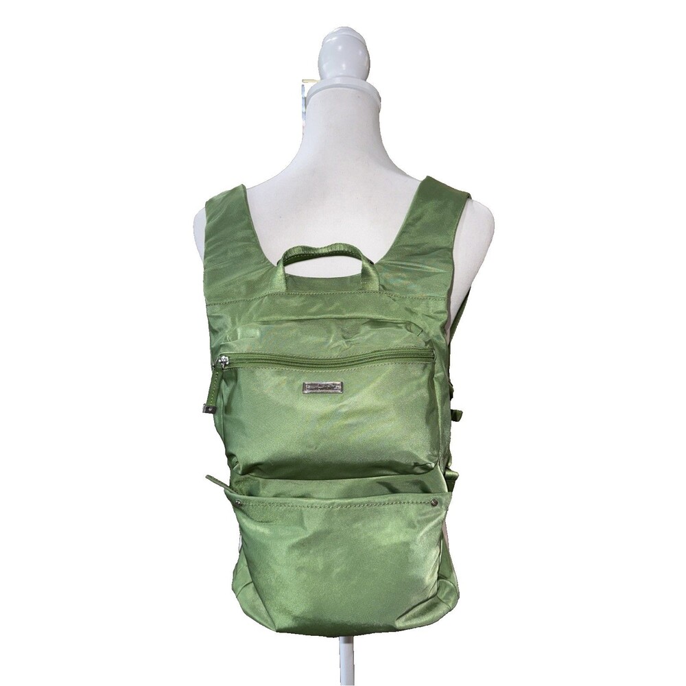 Tumi Voyageur Moss Green Nylon Backpack Lightweight Travel Commuter Daypack Bag
